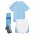 Manchester City Replik Heimtrikot Kinder 2023-24 Kurzarm (+ Kurze Hosen)